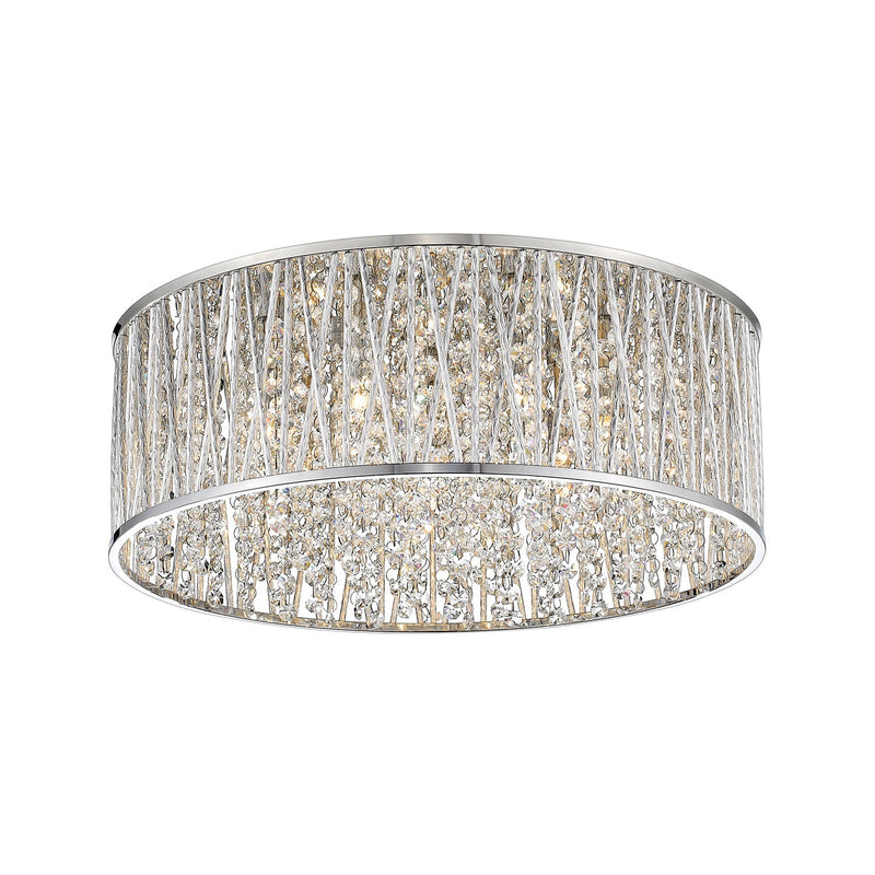 Z-Lite - 872CH-RF18 - Seven Light Flush Mount - Terra - Chrome