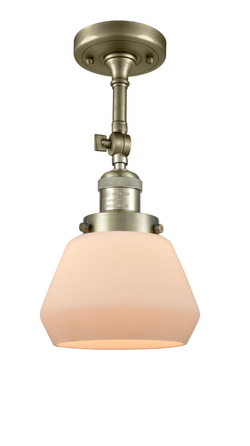 Innovations - 201F-AB-G171 - One Light Semi-Flush Mount - Franklin Restoration - Antique Brass