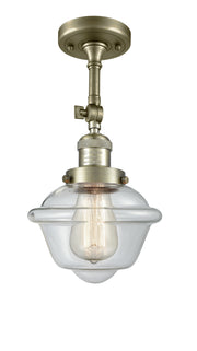 Innovations - 201F-AB-G532 - One Light Semi-Flush Mount - Franklin Restoration - Antique Brass