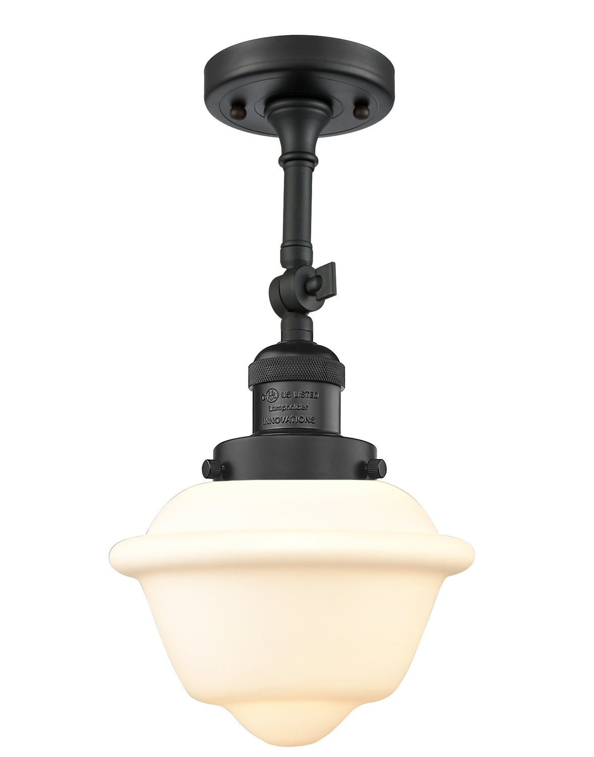 Innovations - 201F-BK-G531 - One Light Semi-Flush Mount - Franklin Restoration - Matte Black