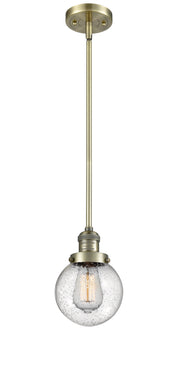 Innovations - 201S-AB-G204-6 - One Light Mini Pendant - Franklin Restoration - Antique Brass
