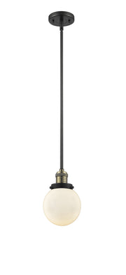 Innovations - 201S-BAB-G201-6 - One Light Mini Pendant - Franklin Restoration - Black Antique Brass