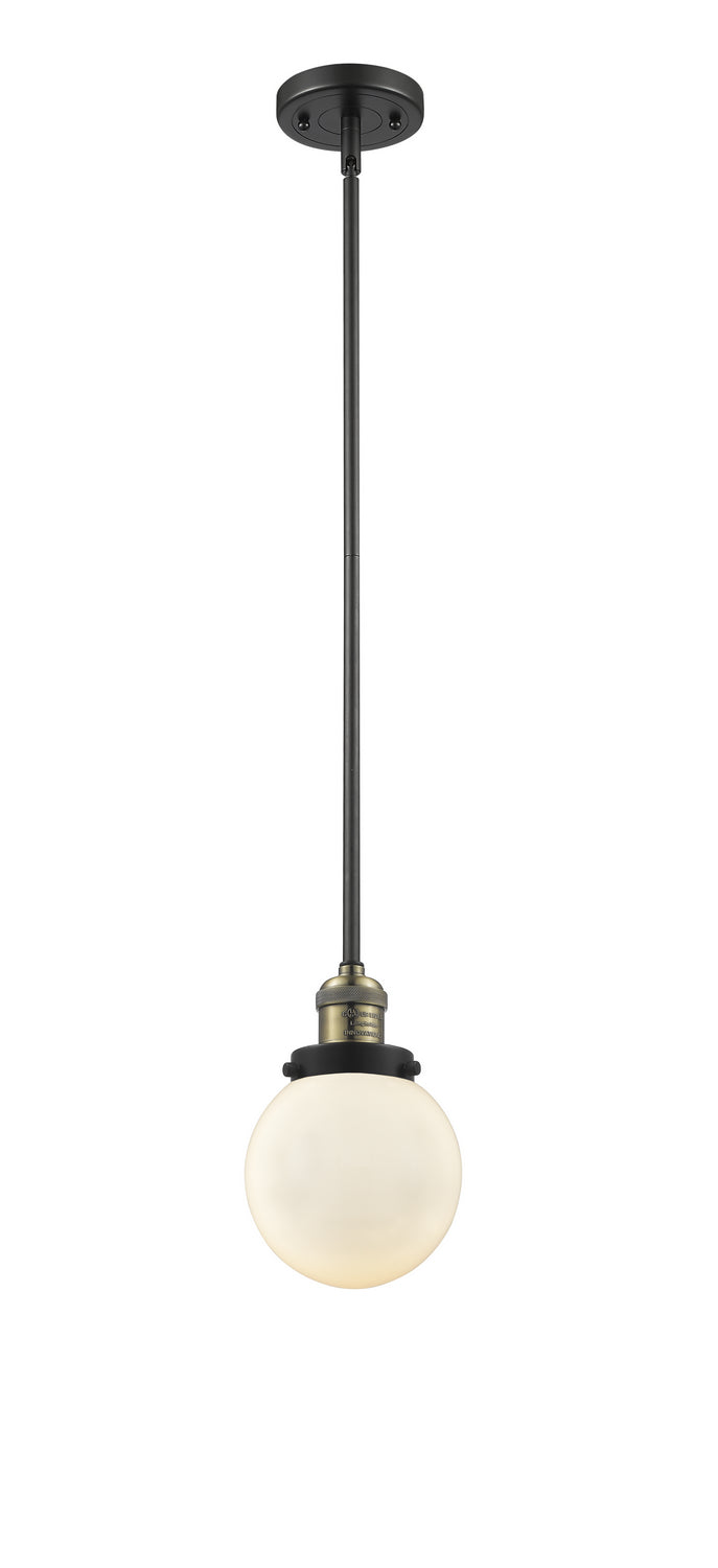 Innovations - 201S-BAB-G201-6 - One Light Mini Pendant - Franklin Restoration - Black Antique Brass