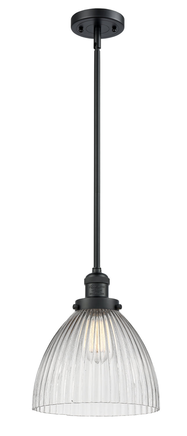 Innovations - 201S-BK-G222 - One Light Mini Pendant - Franklin Restoration - Matte Black