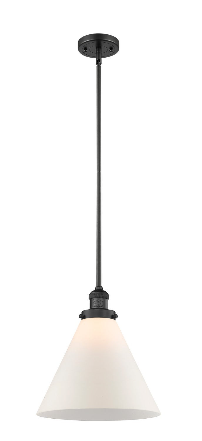 Innovations - 201S-BK-G41-L - One Light Mini Pendant - Franklin Restoration - Matte Black