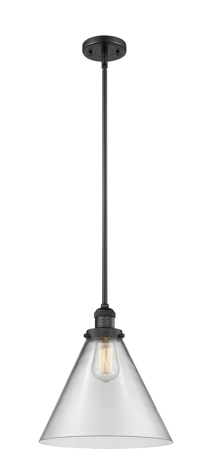 Innovations - 201S-BK-G42-L - One Light Mini Pendant - Franklin Restoration - Matte Black