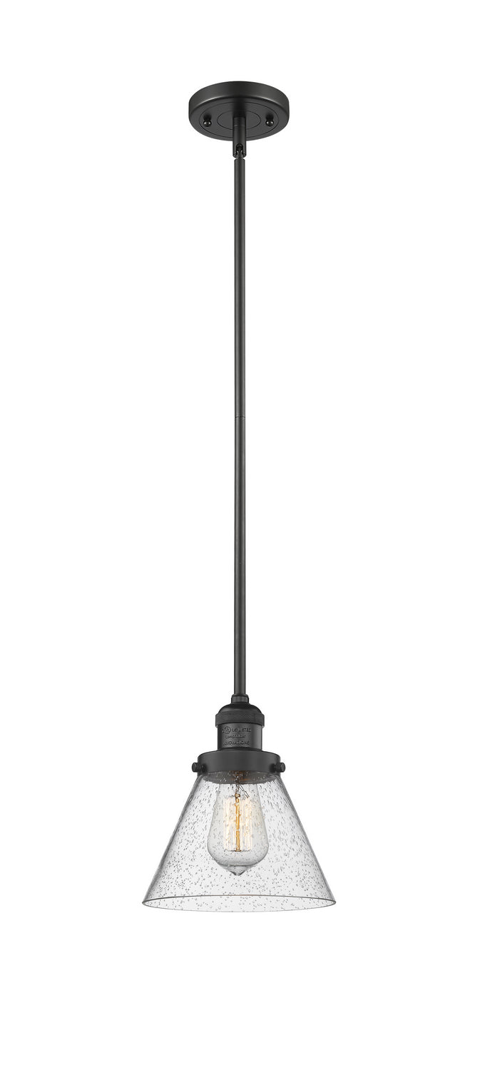 Innovations - 201S-BK-G44 - One Light Mini Pendant - Franklin Restoration - Matte Black