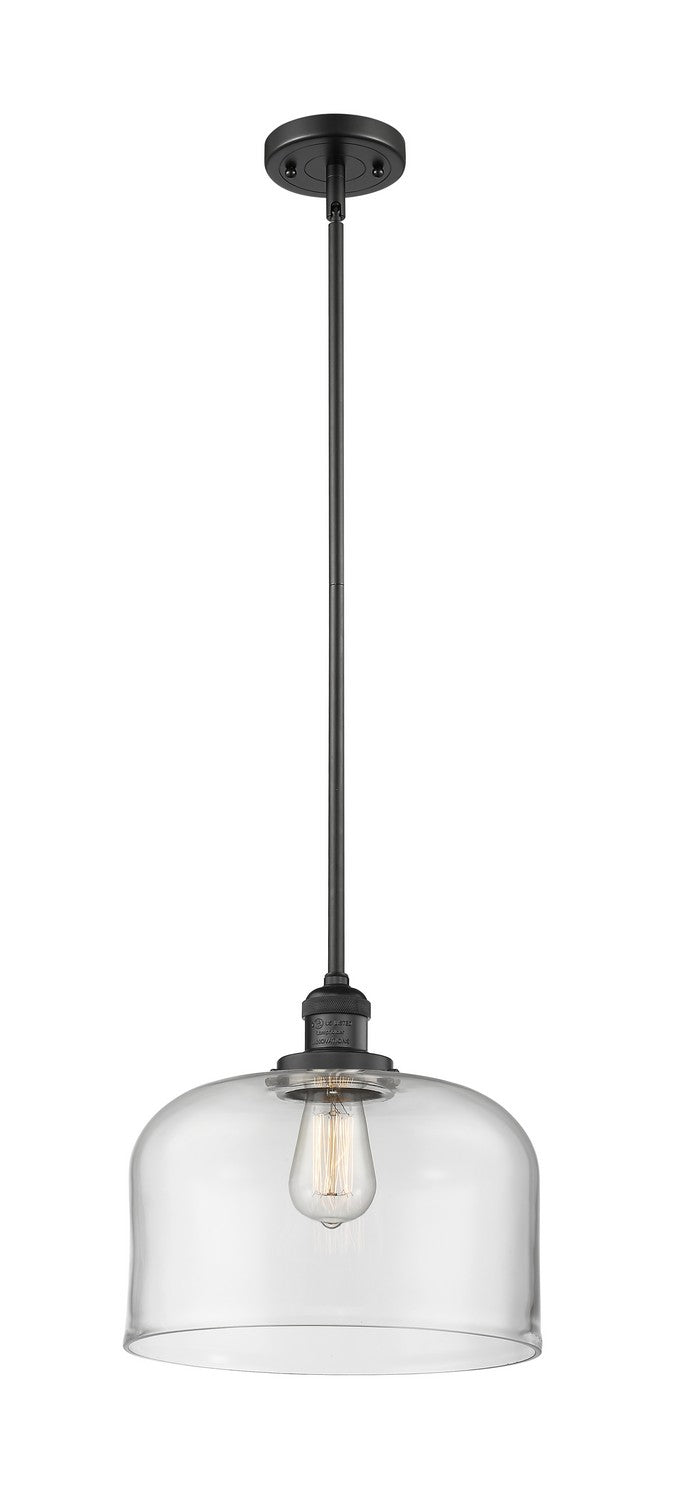 Innovations - 201S-BK-G72-L - One Light Mini Pendant - Franklin Restoration - Matte Black