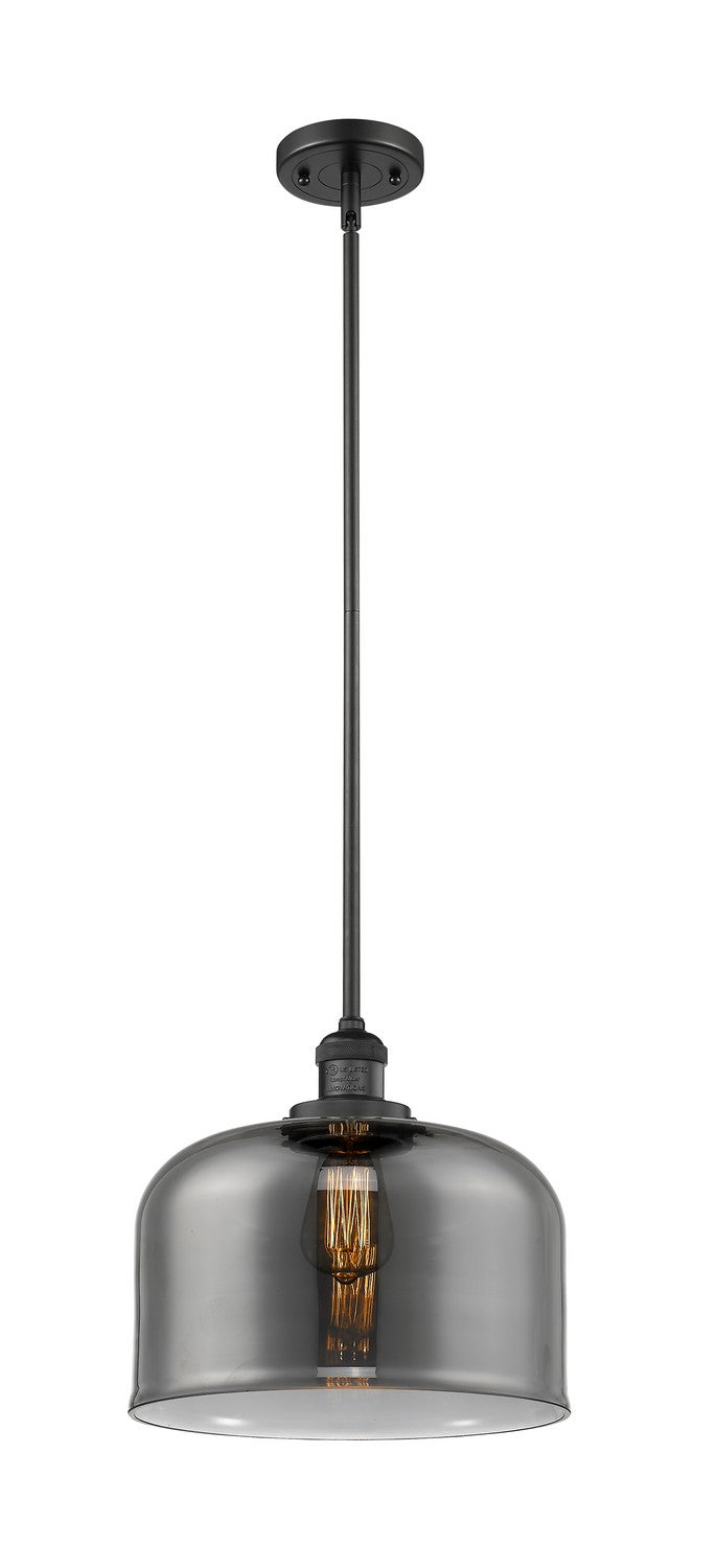 Innovations - 201S-BK-G73-L - One Light Mini Pendant - Franklin Restoration - Matte Black