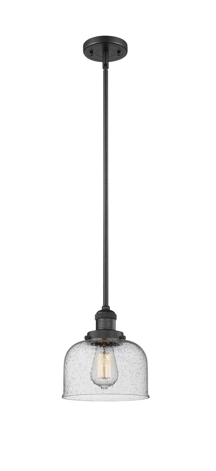 Innovations - 201S-BK-G74 - One Light Mini Pendant - Franklin Restoration - Matte Black
