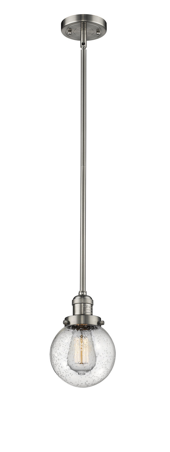 Innovations - 201S-SN-G204-6 - One Light Mini Pendant - Franklin Restoration - Brushed Satin Nickel