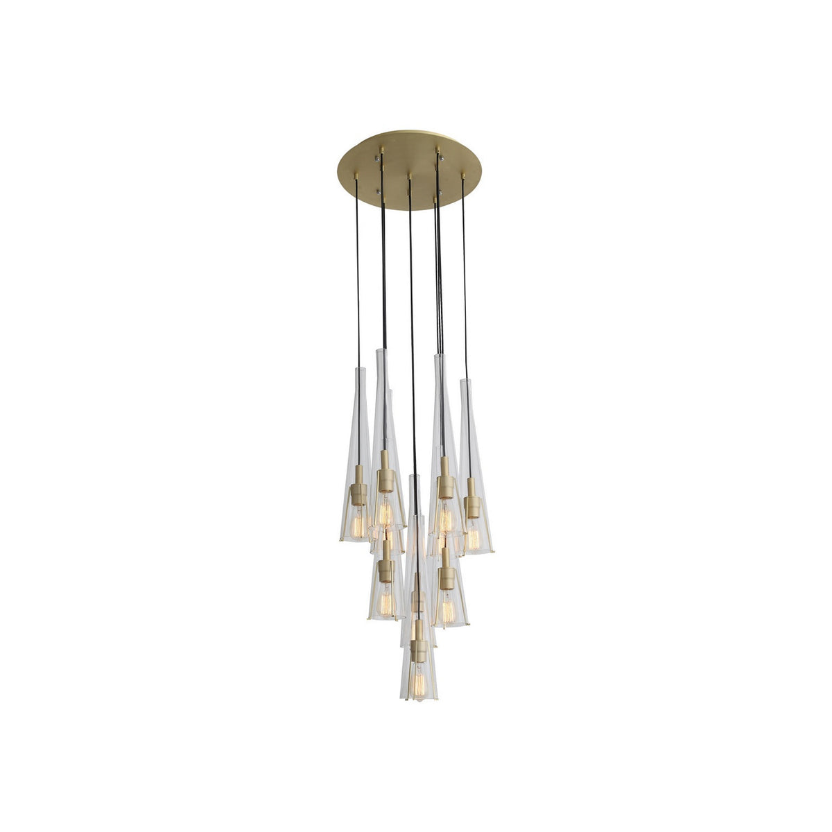 Avenue Lighting - HF8132-BB - Ten Light Pendant - Abbey Park - Brushed Brass