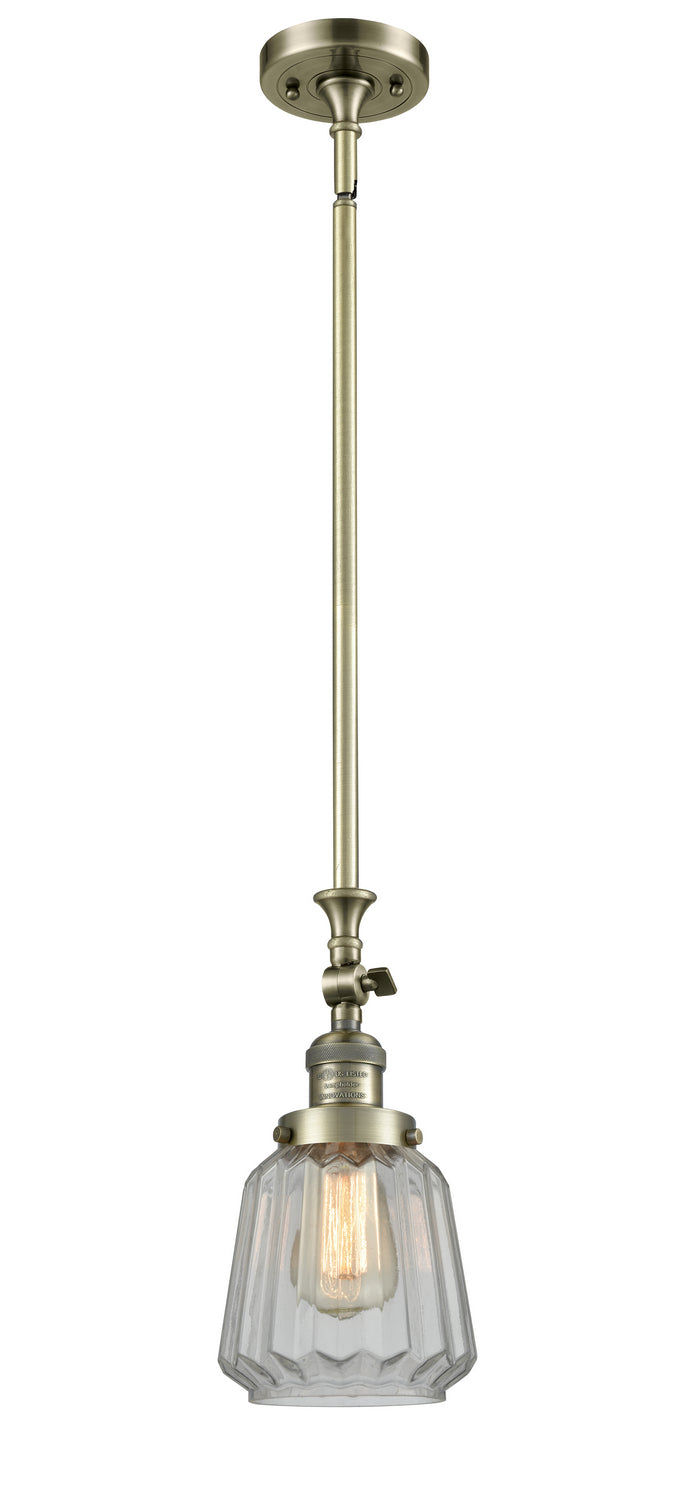 Innovations - 206-AB-G142 - One Light Mini Pendant - Franklin Restoration - Antique Brass
