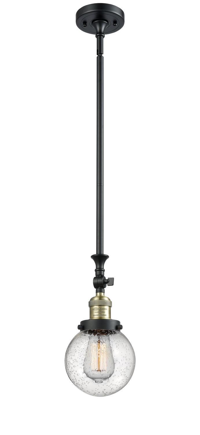 Innovations - 206-BAB-G204-6 - One Light Mini Pendant - Franklin Restoration - Black Antique Brass