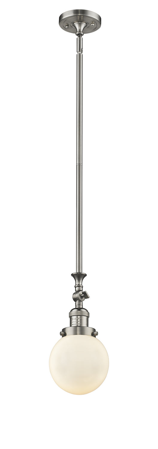Innovations - 206-SN-G201-6 - One Light Mini Pendant - Franklin Restoration - Brushed Satin Nickel