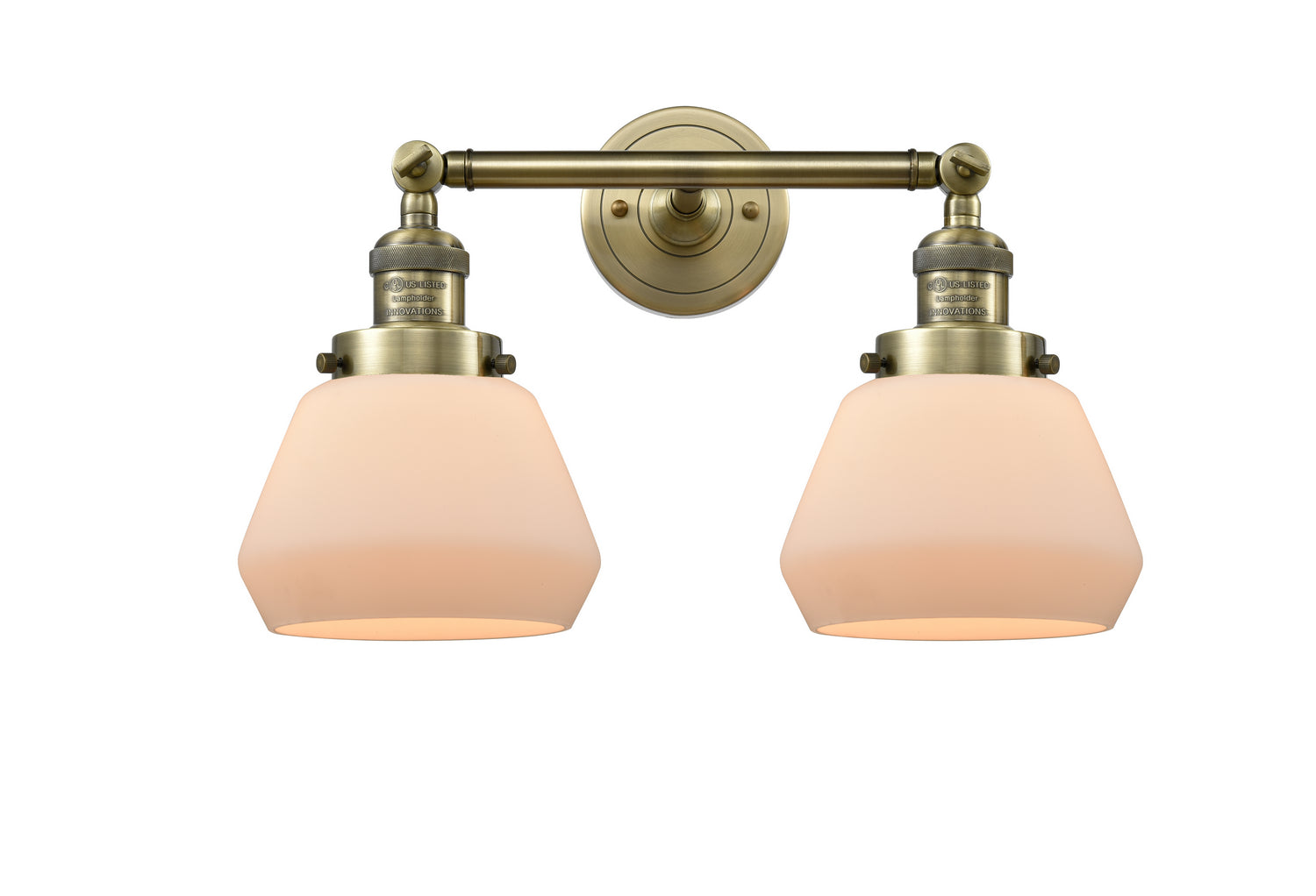 Innovations - 208-AB-G171 - Two Light Bath Vanity - Franklin Restoration - Antique Brass