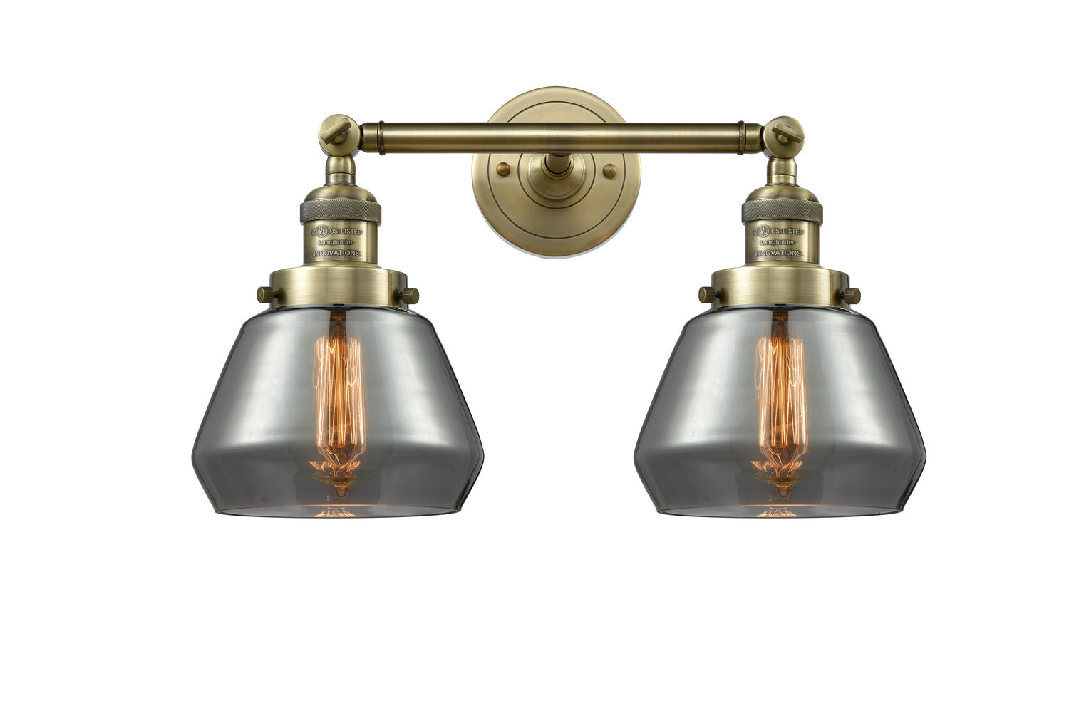 Innovations - 208-AB-G173 - Two Light Bath Vanity - Franklin Restoration - Antique Brass