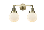 Innovations - 208-AB-G201-6 - Two Light Bath Vanity - Franklin Restoration - Antique Brass