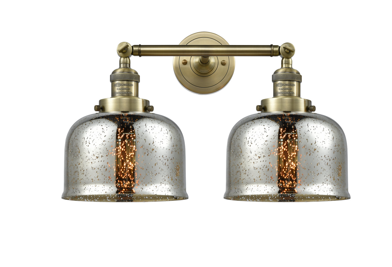Innovations - 208-AB-G78 - Two Light Bath Vanity - Franklin Restoration - Antique Brass