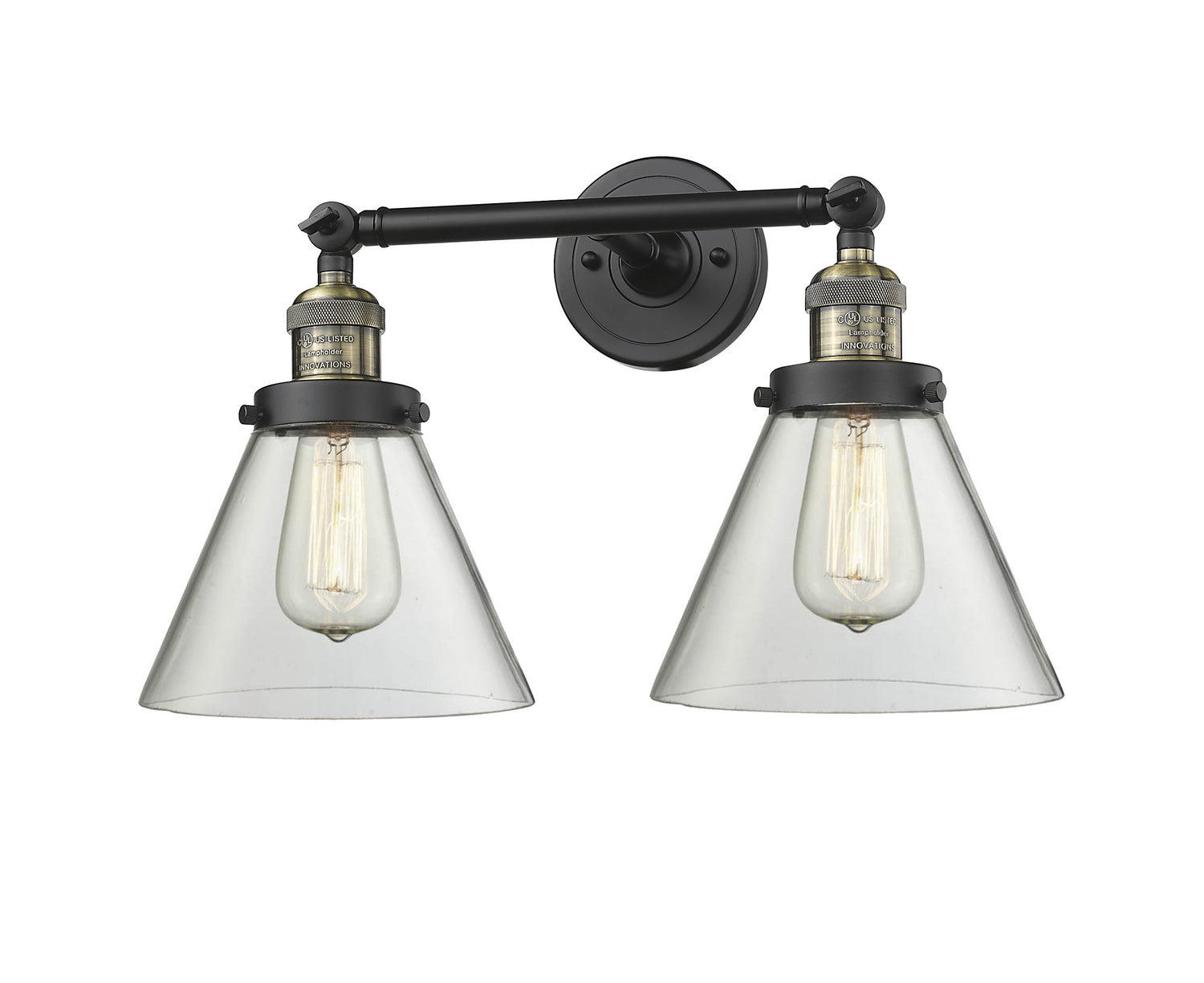 Innovations - 208-BAB-G42 - Two Light Bath Vanity - Franklin Restoration - Black Antique Brass