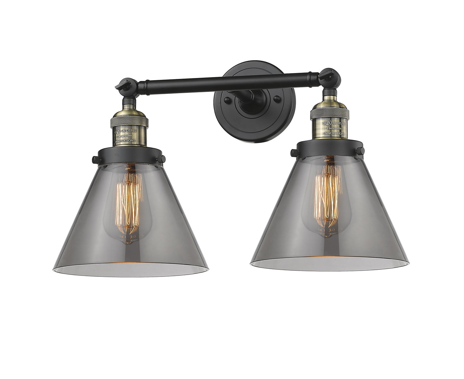 Innovations - 208-BAB-G43 - Two Light Bath Vanity - Franklin Restoration - Black Antique Brass