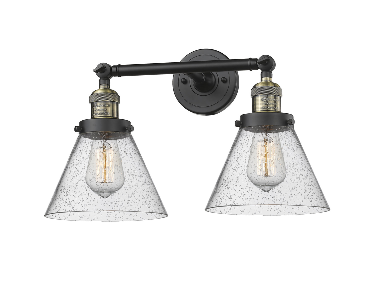 Innovations - 208-BAB-G44 - Two Light Bath Vanity - Franklin Restoration - Black Antique Brass