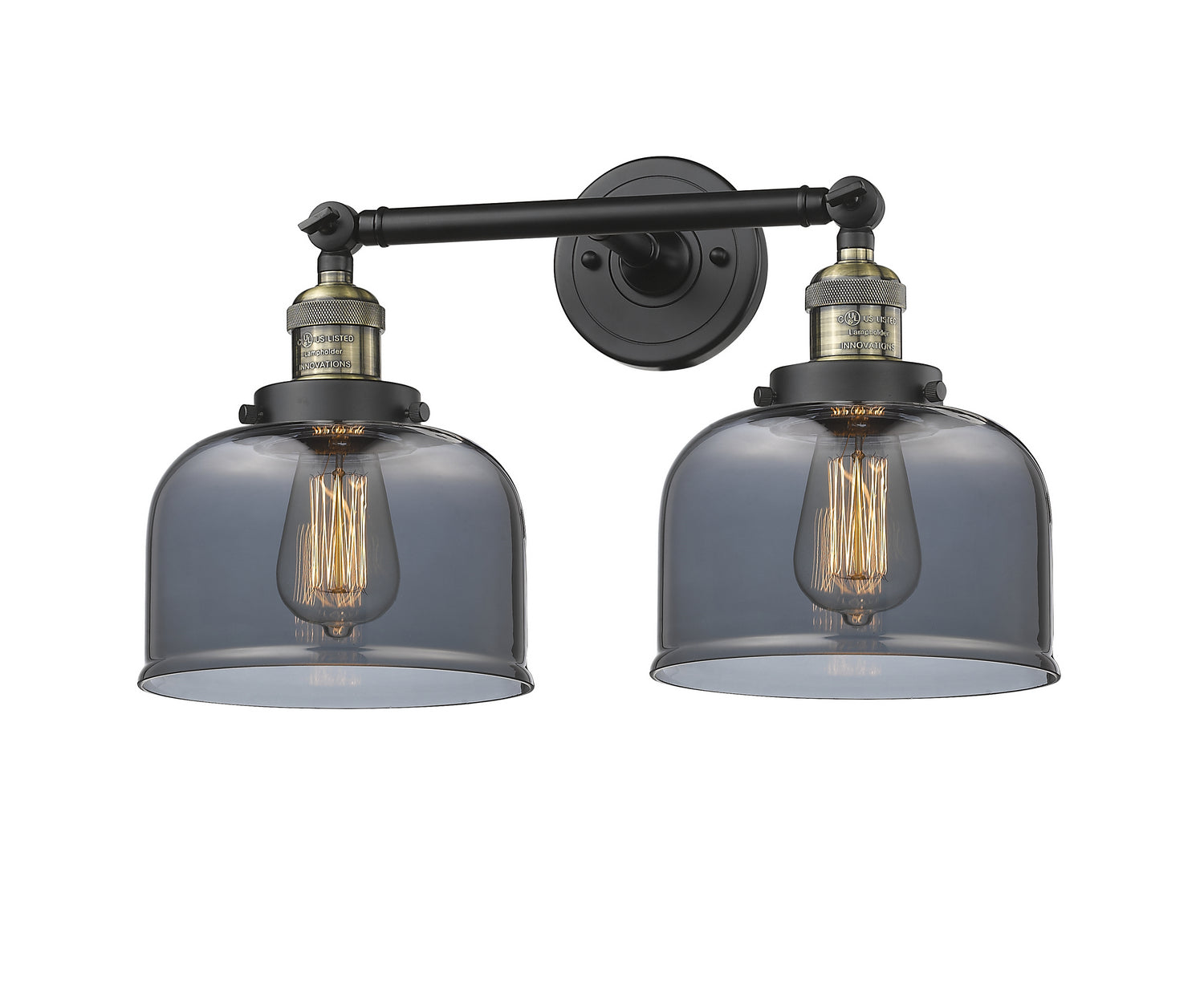 Innovations - 208-BAB-G73 - Two Light Bath Vanity - Franklin Restoration - Black Antique Brass