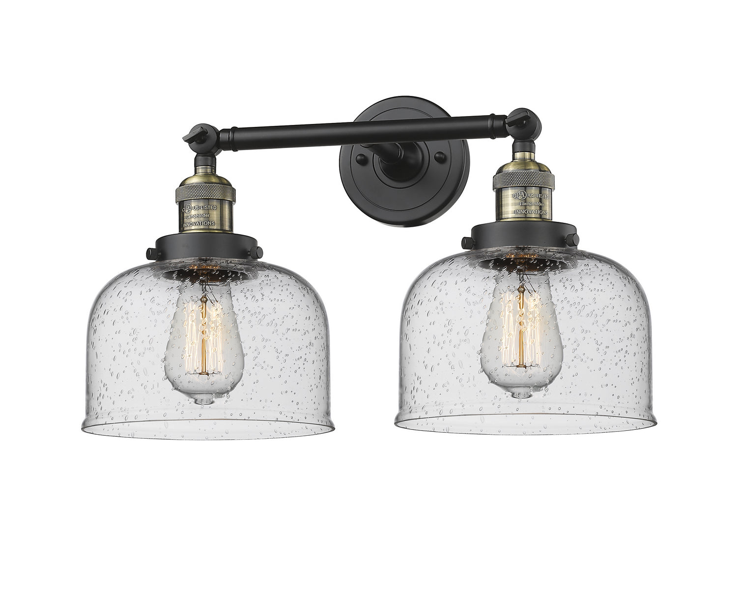 Innovations - 208-BAB-G74 - Two Light Bath Vanity - Franklin Restoration - Black Antique Brass