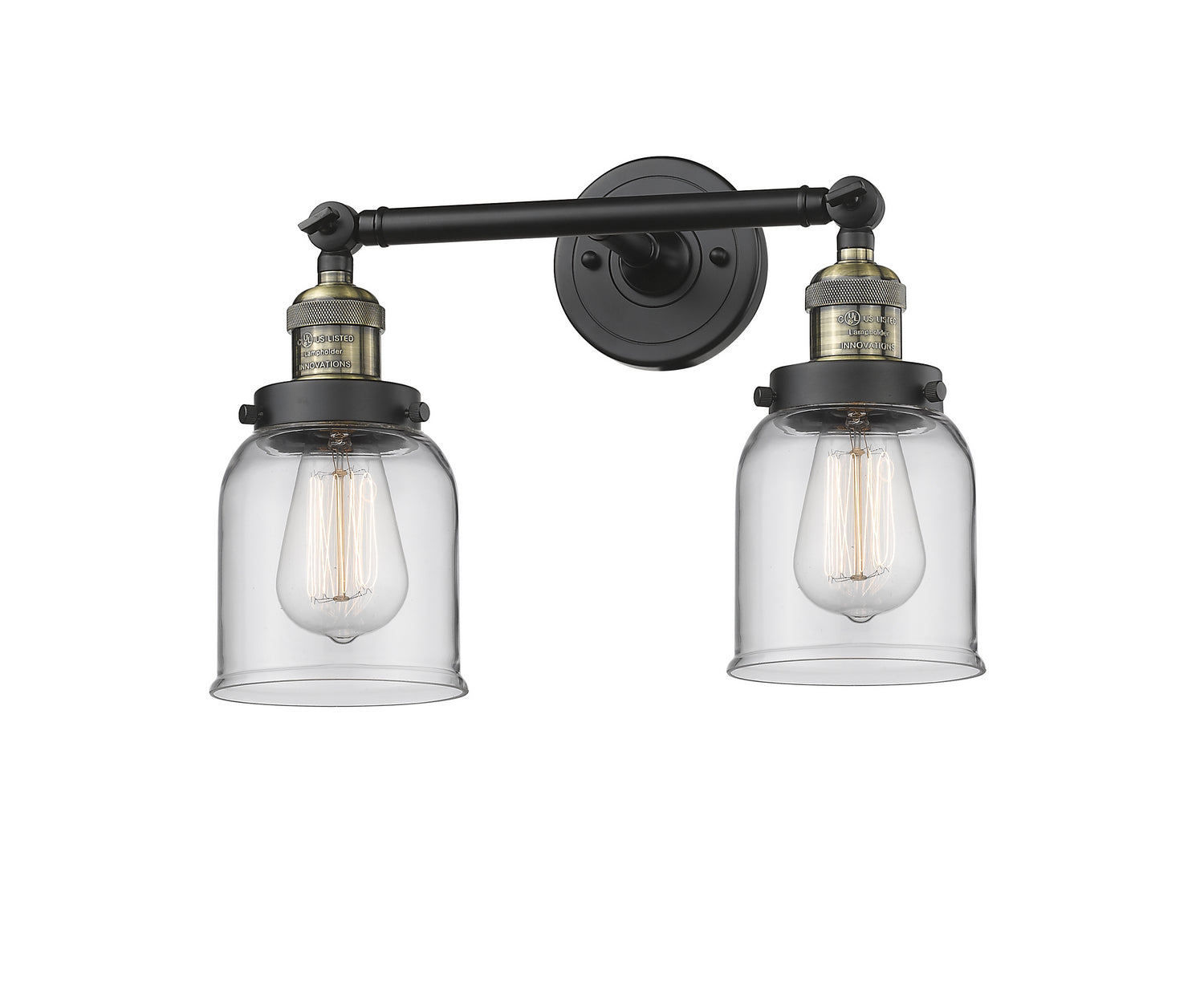 Innovations - 208-BAB-G52 - Two Light Bath Vanity - Franklin Restoration - Black Antique Brass