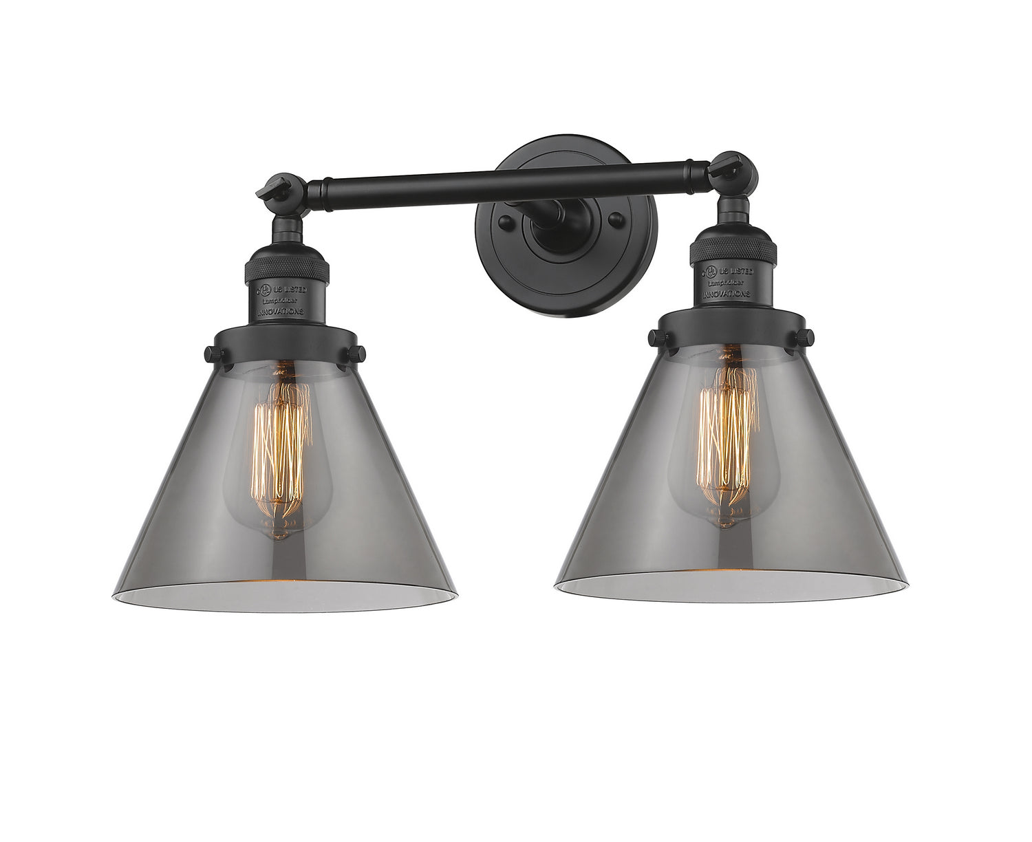 Innovations - 208-BK-G43 - Two Light Bath Vanity - Franklin Restoration - Matte Black
