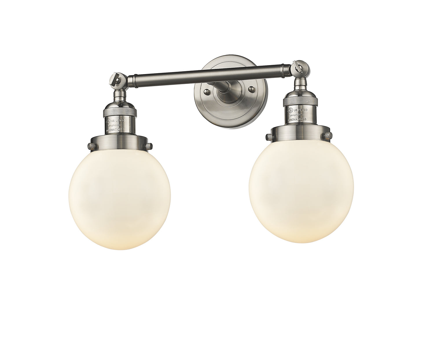 Innovations - 208-SN-G201-6 - Two Light Bath Vanity - Franklin Restoration - Brushed Satin Nickel