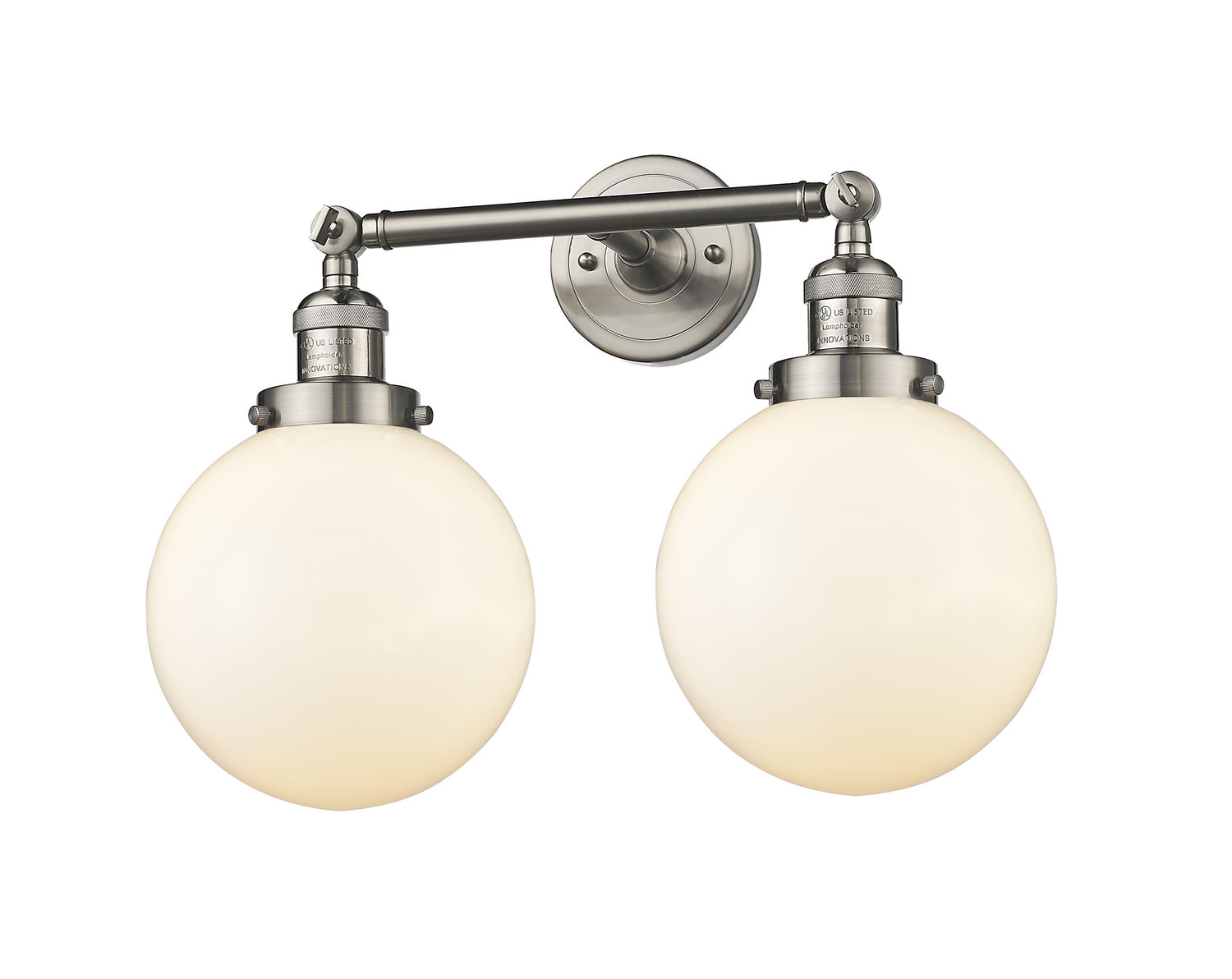 Innovations - 208-SN-G201-8 - Two Light Bath Vanity - Franklin Restoration - Brushed Satin Nickel