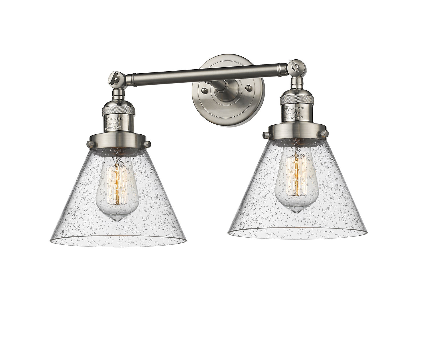 Innovations - 208-SN-G44 - Two Light Bath Vanity - Franklin Restoration - Brushed Satin Nickel