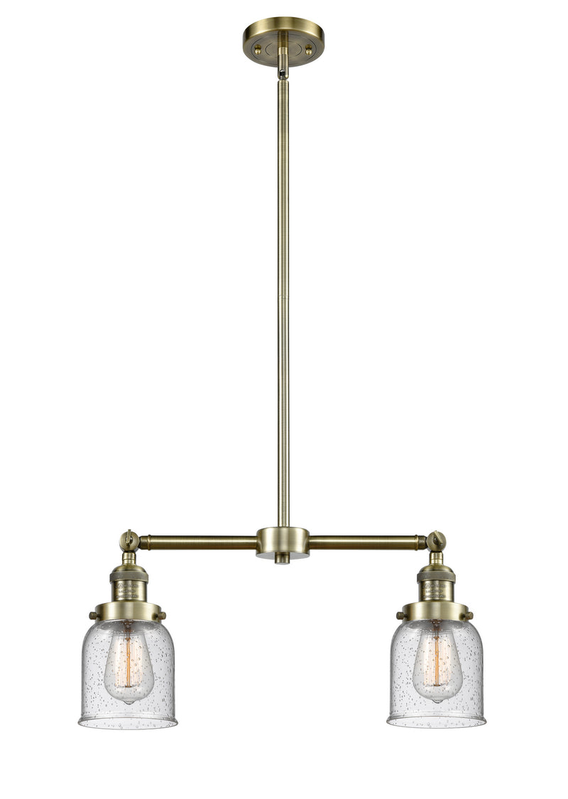 Innovations - 209-AB-G54 - Two Light Island Pendant - Franklin Restoration - Antique Brass