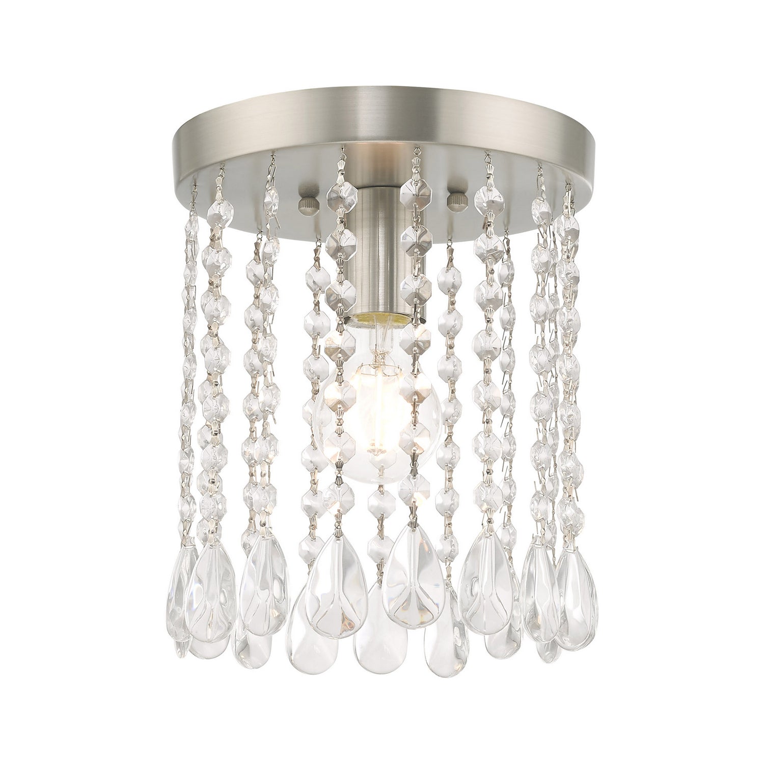 Livex Lighting - 51066-91 - One Light Ceiling Mount - Elizabeth - Brushed Nickel