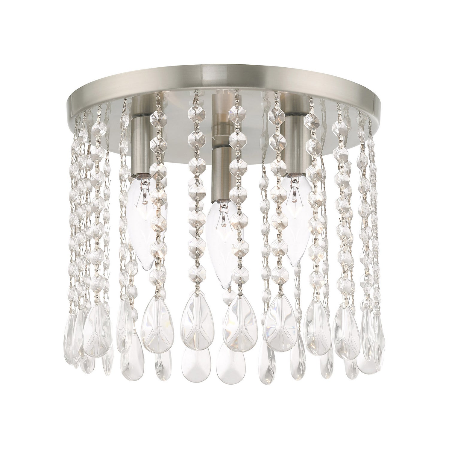 Livex Lighting - 51067-91 - Three Light Ceiling Mount - Elizabeth - Brushed Nickel