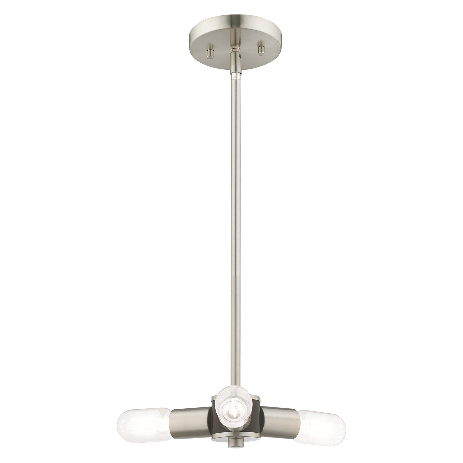 Livex Lighting - 51133-91 - Three Light Mini Chandelier - Copenhagen - Brushed Nickel w/ Bronzes
