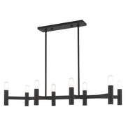 Livex Lighting - 51138-04 - Eight Light Linear Chandelier - Copenhagen - Black