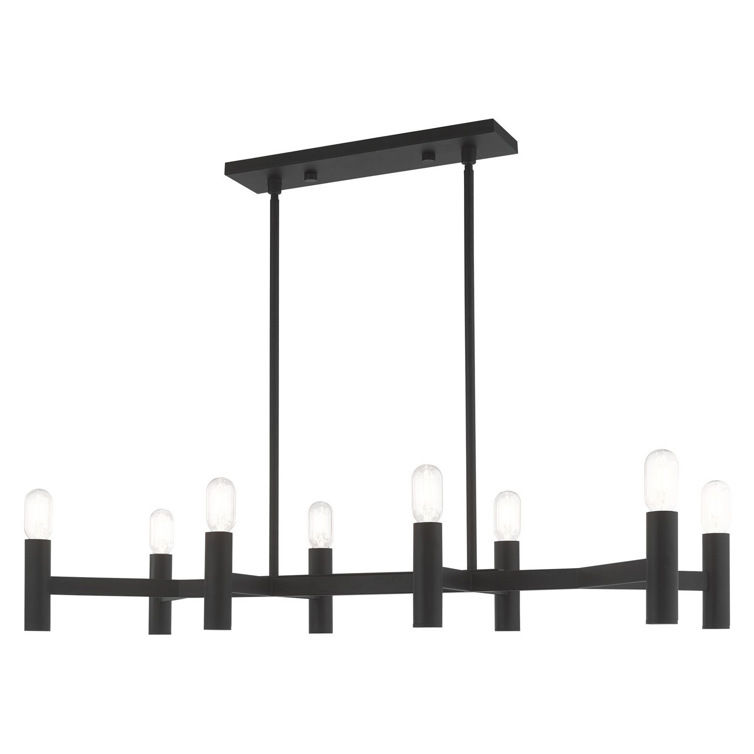 Livex Lighting - 51138-04 - Eight Light Linear Chandelier - Copenhagen - Black