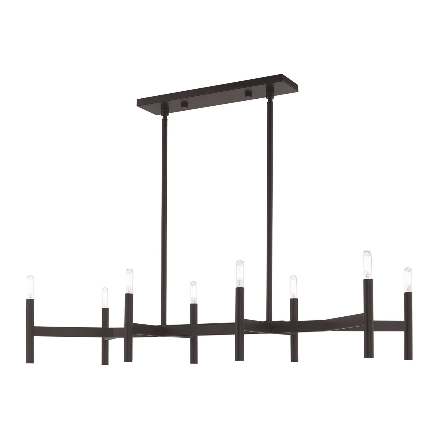 Livex Lighting - 51178-07 - Eight Light Linear Chandelier - Copenhagen - Bronze