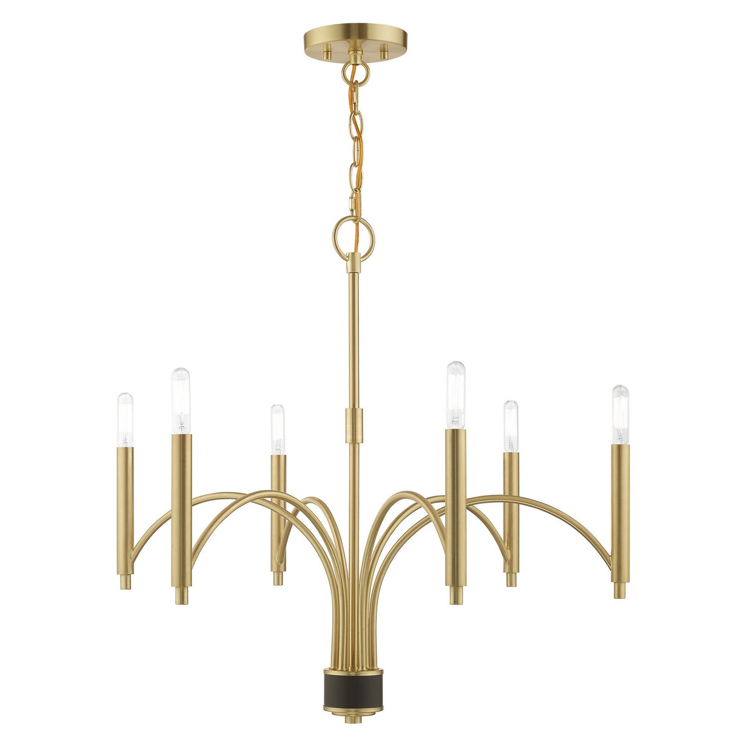 Livex Lighting - 51336-12 - Six Light Chandelier - Wisteria - Satin Brass w/ Bronze