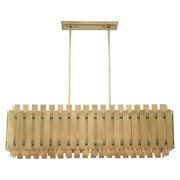 Livex Lighting - 52045-08 - Five Light Linear Chandelier - Greenwich - Natural Brass