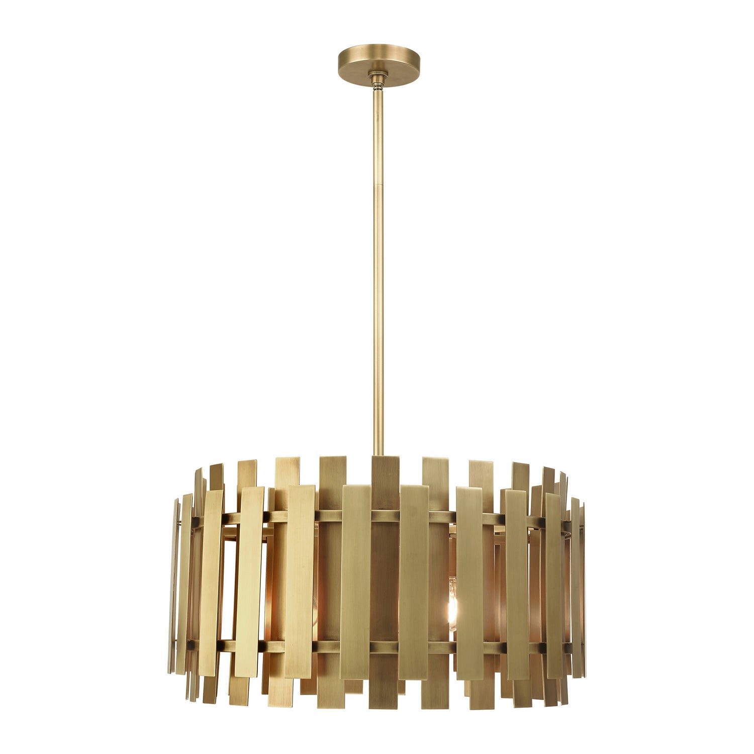 Livex Lighting - 52049-08 - Six Light Chandelier - Greenwich - Natural Brass