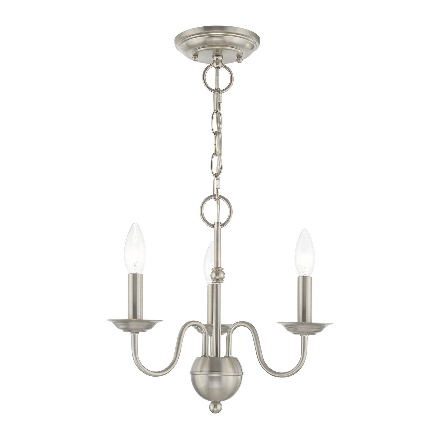 Livex Lighting - 52163-91 - Three Light Mini Chandelier - Windsor - Brushed Nickel