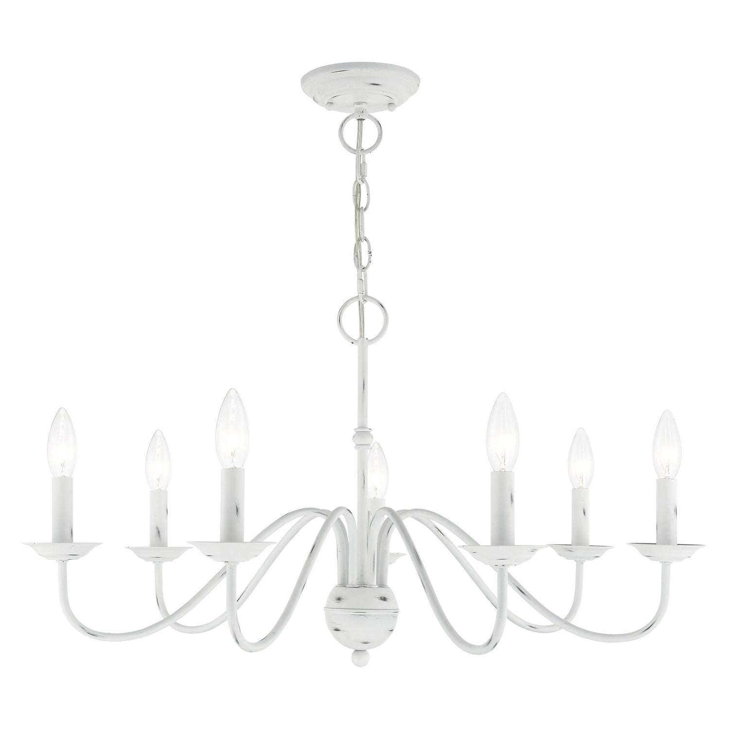 Livex Lighting - 52167-60 - Seven Light Chandelier - Windsor - Antique White