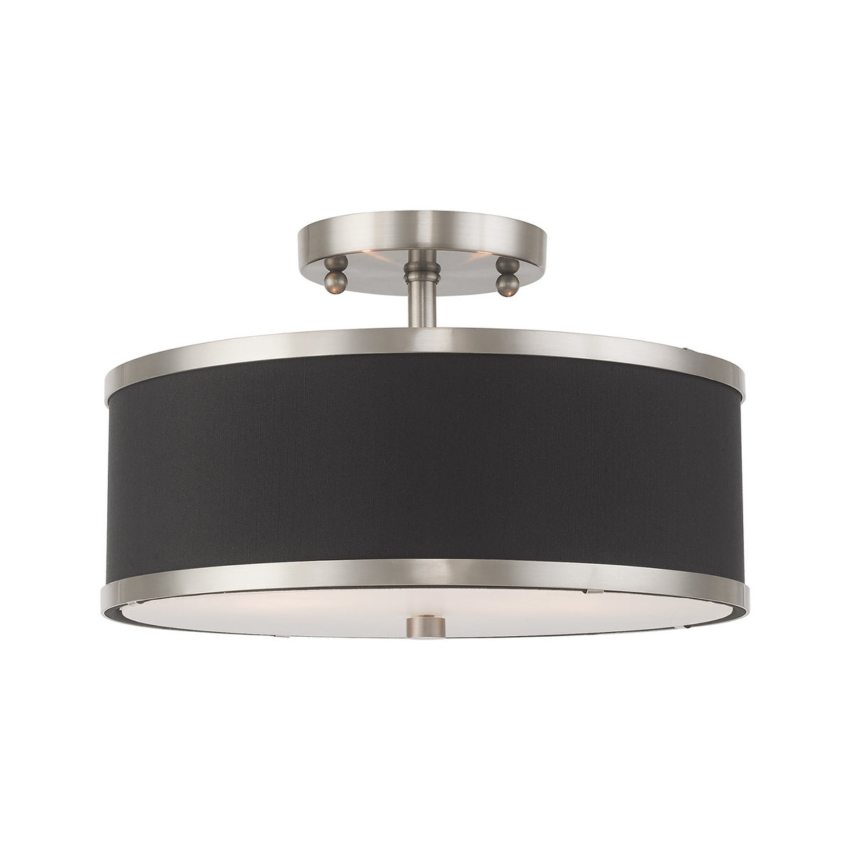 Livex Lighting - 60402-91 - Two Light Ceiling Mount - Park Ridge - Brushed Nickel