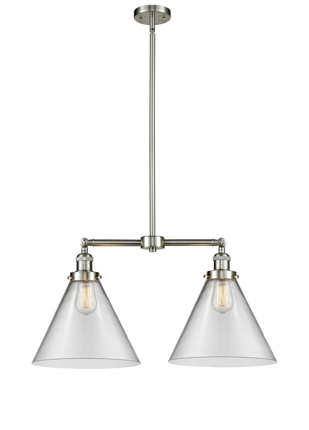 Innovations - 209-SN-G42-L - Two Light Island Pendant - Franklin Restoration - Brushed Satin Nickel