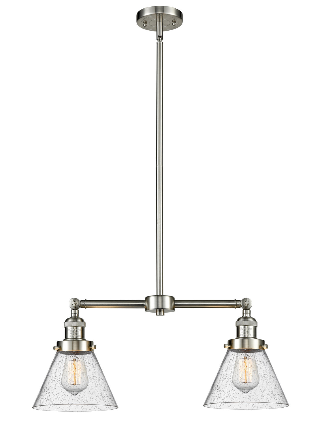 Innovations - 209-SN-G44 - Two Light Island Pendant - Franklin Restoration - Brushed Satin Nickel