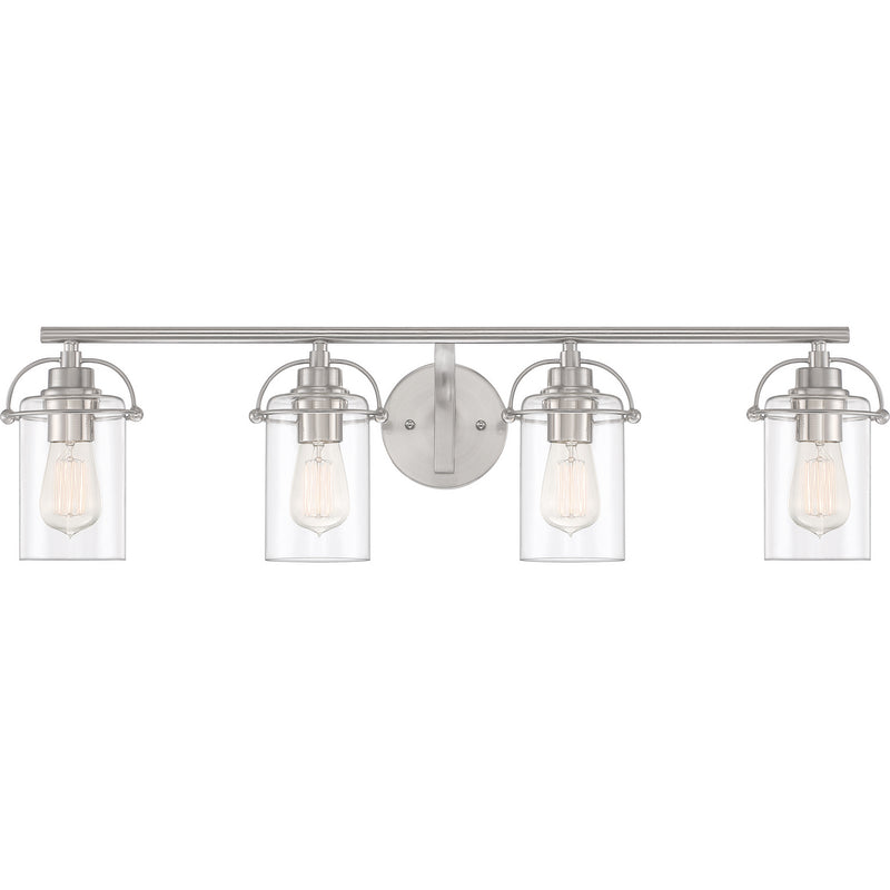 Quoizel - EMR8604BN - Four Light Bath Fixture - Emerson - Brushed Nickel