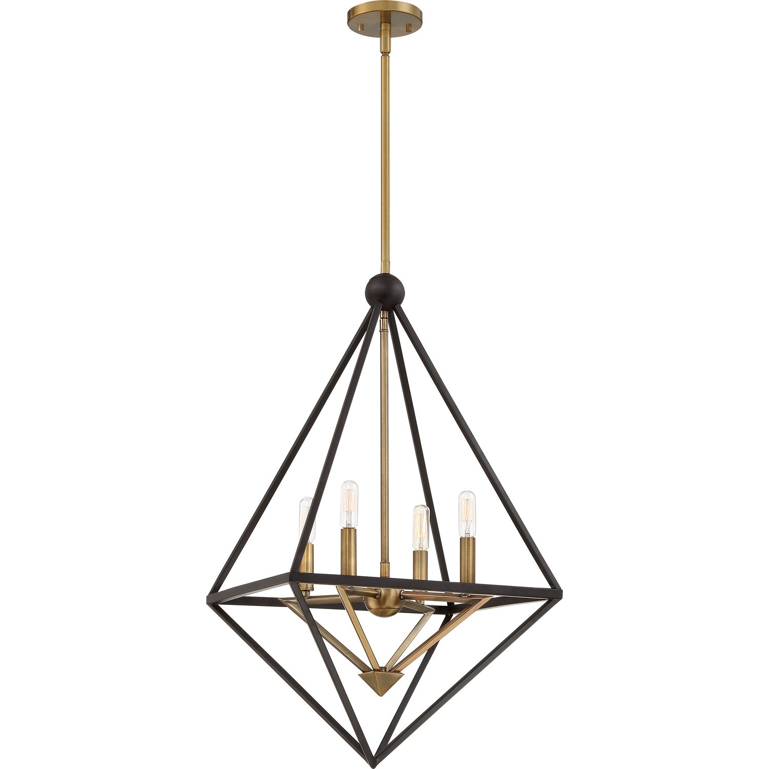 Quoizel - LVR5204WT - Four Light Foyer Pendant - Louvre - Western Bronze